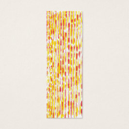 Mini Bladwijzer kaarten, geel en oranje patroon Visitekaartjes