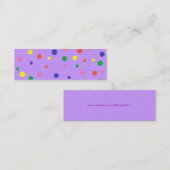 Mini-Bladwijzer kaarten met kleurrijke polka-punte Mini Visitekaartje (Voorkant / Achterkant)