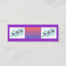 Mini-Bladwijzer kaarten Paars bloemen toevoegen Fo Mini Visitekaartje