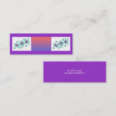 Mini-Bladwijzer kaarten Paars bloemen toevoegen Fo Mini Visitekaartje (Voorkant / Achterkant)