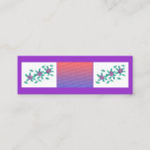 Mini Bladwijzer kaarten paarse bloemen je foto Mini Visitekaartje (Voorkant)