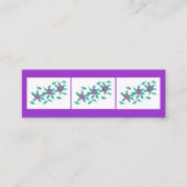 Mini Bladwijzer kaarten, Paarse primrose Flowers M Mini Visitekaartje (Voorkant)