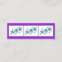 Mini Bladwijzer kaarten, Paarse primrose Flowers M