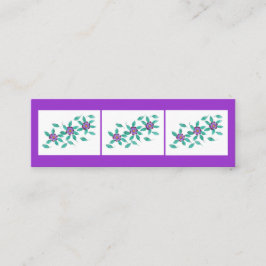 Mini Bladwijzer kaarten, Paarse primrose Flowers M Visitekaartje