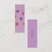 Mini-Bladwijzer-kaarten, rood en Paars ventilatorp Mini Visitekaartje (Voorkant / Achterkant)