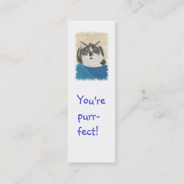 Mini-Bladwijzer kaarten, Tuxedo Cat Mini Visitekaartje