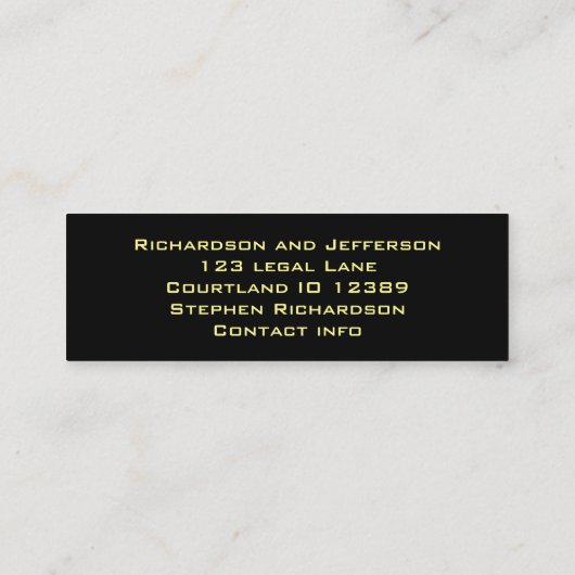 Mini-Bladwijzer Mini Visitekaartje (Achterkant)