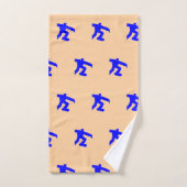 Mini Blauwe Hardlopende Mannen Meloen Bad Handdoek (Handdoek)