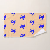 Mini Blauwe Hardlopende Mannen Meloen Bad Handdoek (Handdoek)