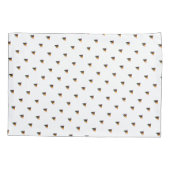 Mini Blauwe Hond Kusjes Wit Kussensloop (Achterkant)