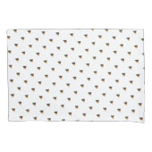 Mini Blauwe Hond Kusjes Witte Kussensloop (Voorkant)