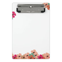 Mini bloemen klembord met kleurrijke bloesem