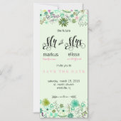 Mini Bloemen Opslaan De Datum Huwelijksuitnodiging Magnetische Uitnodiging (Voorkant)