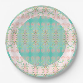 Mini bloemmotief met turquoise papieren bordje