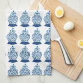 Mini Blue en White Ginger Jars Theedoek (Quarter Fold)