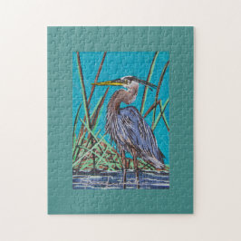 Mini Blue Heron Puzzle Legpuzzel