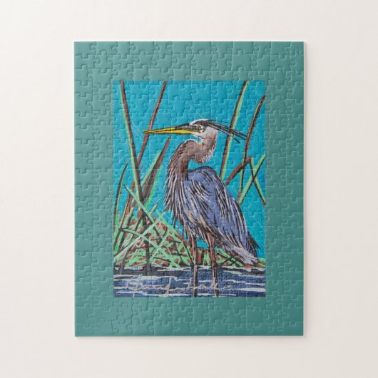 Mini Blue Heron Puzzle Legpuzzel (Verticaal)