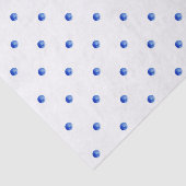 Mini Blue Waterverf Polka Dots Tissuepapier (Detail)