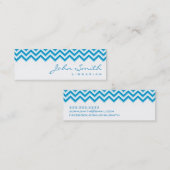 Mini Blue Zigzag Librarian Visitekaartje (Voorkant / Achterkant)