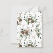 Mini boerderij krans foto vrolijk kerstscript notitiekaartje (Achterkant)