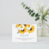 MINI Bohemian Sunflower Wedding QR Code RSVP Informatiekaartje (Staand voorkant)
