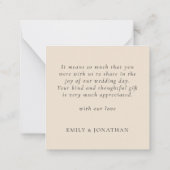 MINI | Boho Pampas New de heer Mrs Wedding Bedankt Notitiekaartje (Achterkant)