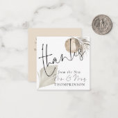 MINI | Boho Pampas New de heer Mrs Wedding Bedankt Notitiekaartje (Voorkant / Achterkant in situ)