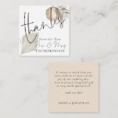 MINI | Boho Pampas New de heer Mrs Wedding Bedankt Notitiekaartje (Voorkant / Achterkant)
