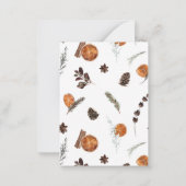 Mini Boho rustiek Sinaasappel Foto Kerstmis Script Notitiekaartje (Achterkant)