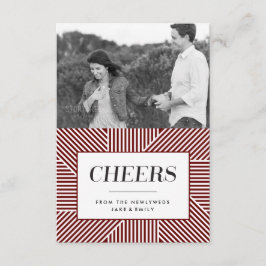 Mini Bold Holiday Verloving, Rode Fotokaart Bedankkaart