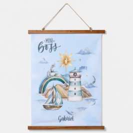 Mini Boss Ship In the Ocean Hangend Wandkleed