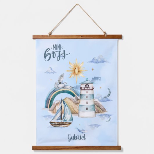 Mini Boss Ship In the Ocean  Hangend Wandkleed (Voorkant)