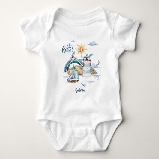 Mini Bossaardingschip in de Oceaan Aanpasbaar Romper (Voorkant)