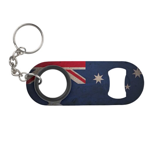 Mini Bottle Opener Sleutelhanger - Australische vl Mini Flessenopener (Voorkant (Horizontaal))