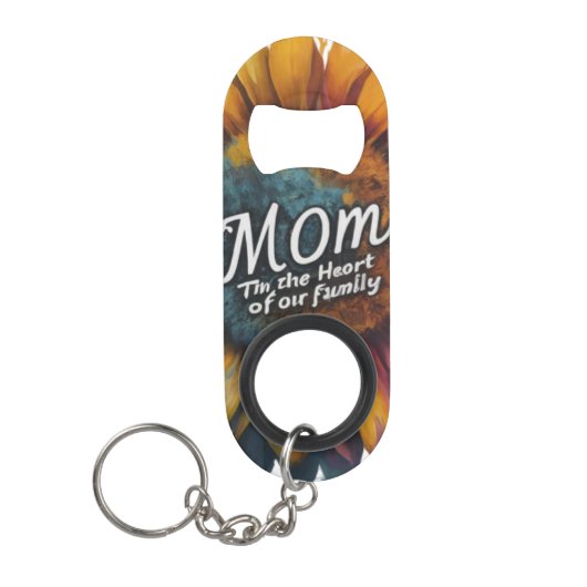 Mini Bottle Opener Sleutelhanger – "Mama: Het Hart Flessenopener (Voorkant)