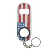 Mini Bottle Opener Sleutelhanger - Vlag VS Flessenopener (Achterkant)