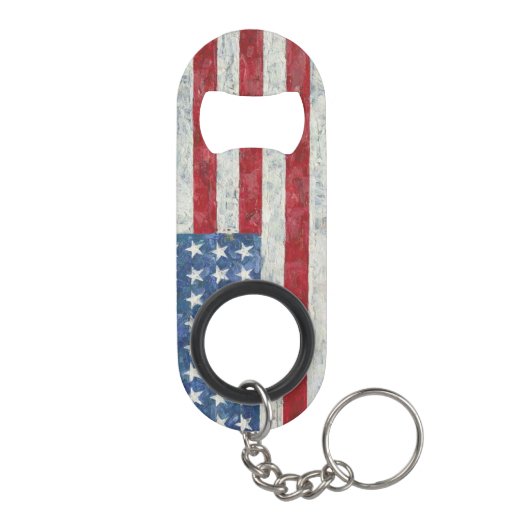 Mini Bottle Opener Sleutelhanger - Vlag VS Mini Flessenopener (Achterkant)