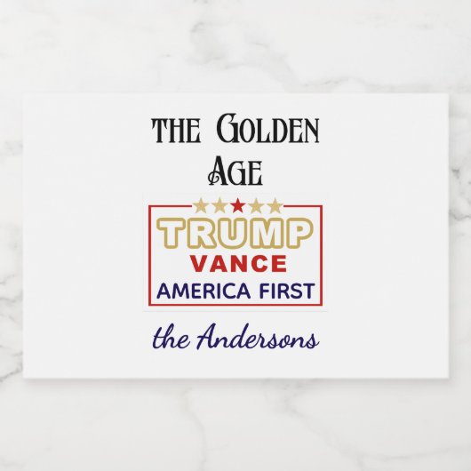 Mini Bottles President Trump, De Gouden Eeuw Likeurfles Etiket (Enkel label)