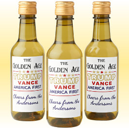 Mini Bottles President Trump, De Gouden Eeuw Wijn Etiket