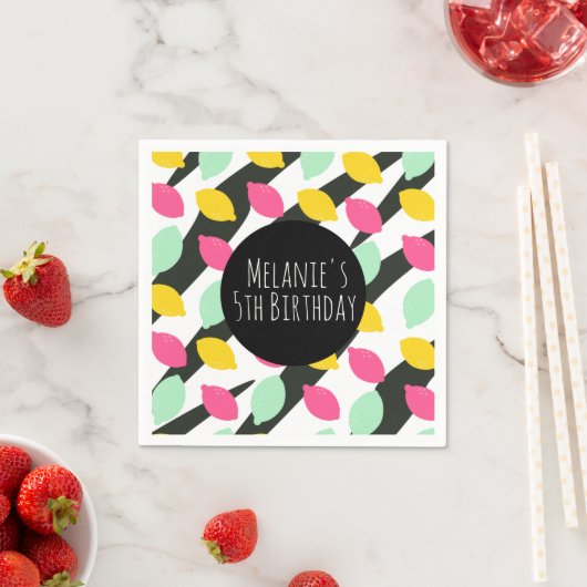 Mini Bright Roze limonade Limoen op elke dag Servet (Insitu)