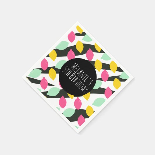 Mini Bright Roze limonade Limoen op elke dag Servet (Hoek)