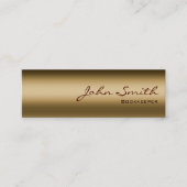 Mini Bronze Metal Bookkeeper Visitekaartje (Voorkant)