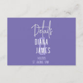 Mini Bruiloft Details Behuizing Kaart met Qr Code (Achterkant)