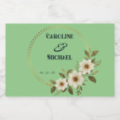 Mini bruiloft likeurfles etiket (Enkel label)