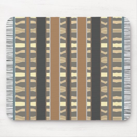 Mini Bruin en Grijs Vloerkleed stijl Muismat (Voorkant)