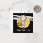 MINI Budget Halloween Mummy Notitiekaartje (Voorkant / Achterkant in situ)