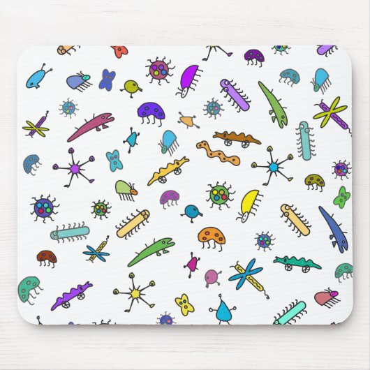 Mini Bugs en Mini Beesten Muismat (Voorkant)