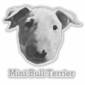 Mini Bull Terrier Sticker (Voorkant)