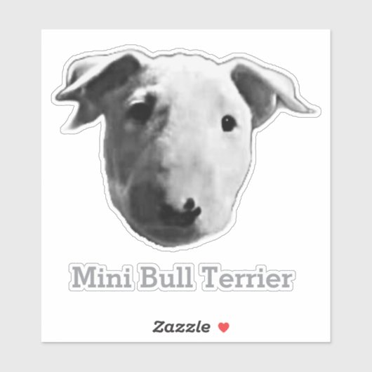 Mini Bull Terrier Sticker (Vel)