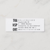 Mini Business Cards Visitekaartje (Achterkant)